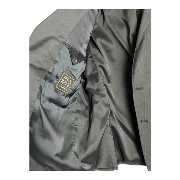 Jos. A. Bank Blue Wool Traveler Blazer Sport Coat 46 Short Preppy Navy Tailored - Picture 8 of 10